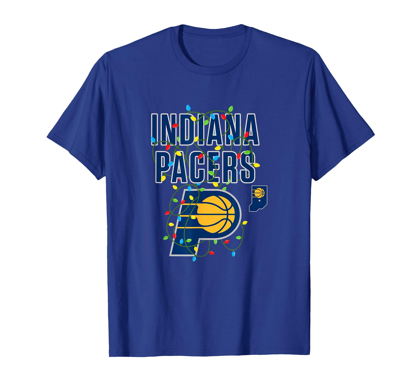 NBA Indiana Pacers Christmas Lights Holiday T-Shirt
