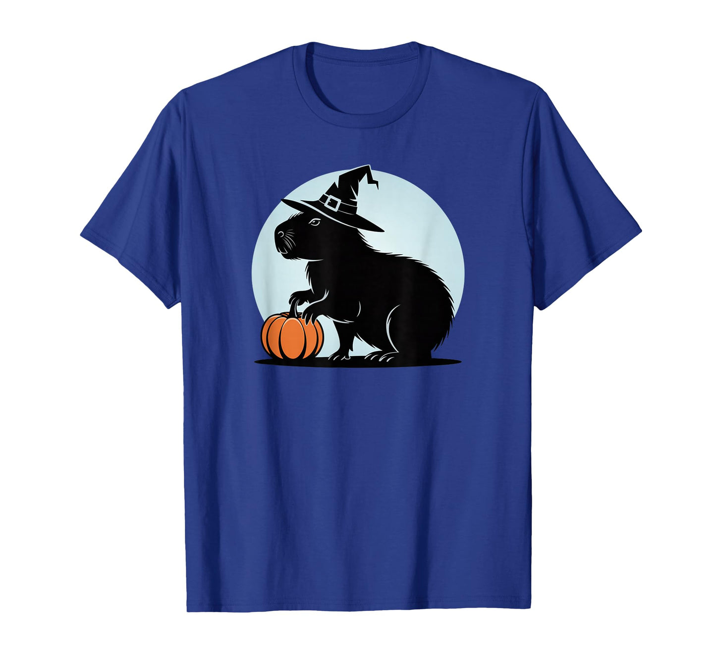 Spooky Capybara Halloween Witch Pumpkin T-Shirt
