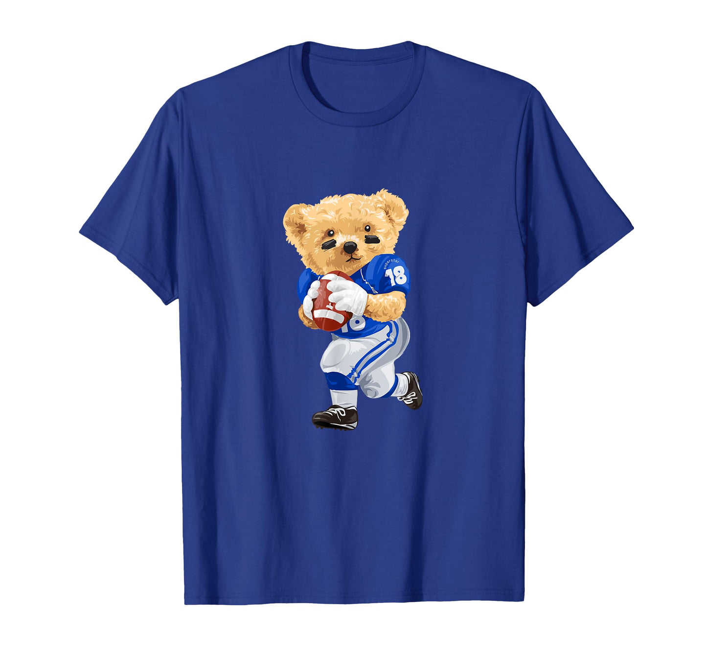 Cool Teddy Bear Playing Rugby Illustration Graphic Designs T-Shirt