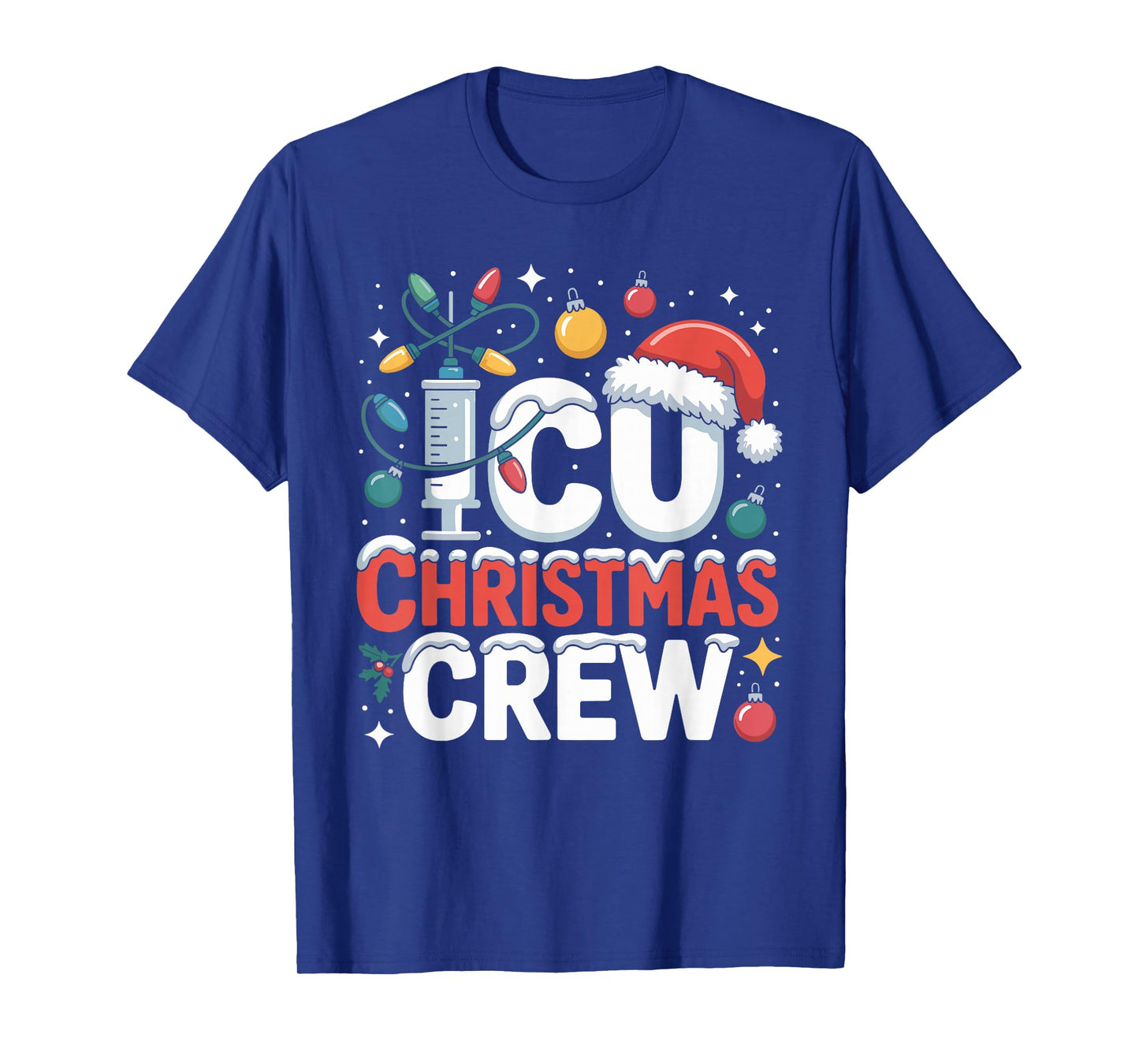 ICU Christmas Crew ICU Nurse Critical Care Xmas Nursing T-Shirt