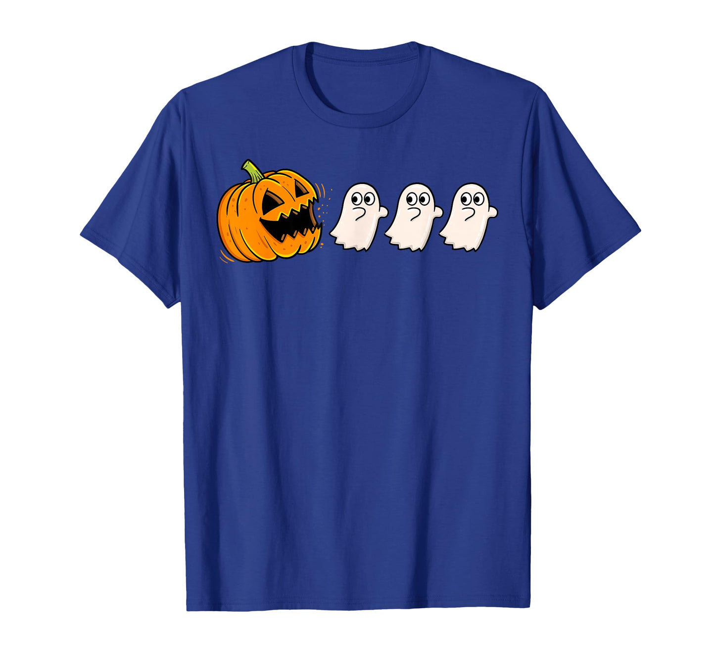 Pumpkin Eating Ghosts Halloween Gamer Costume Boys Kids T-Shirt