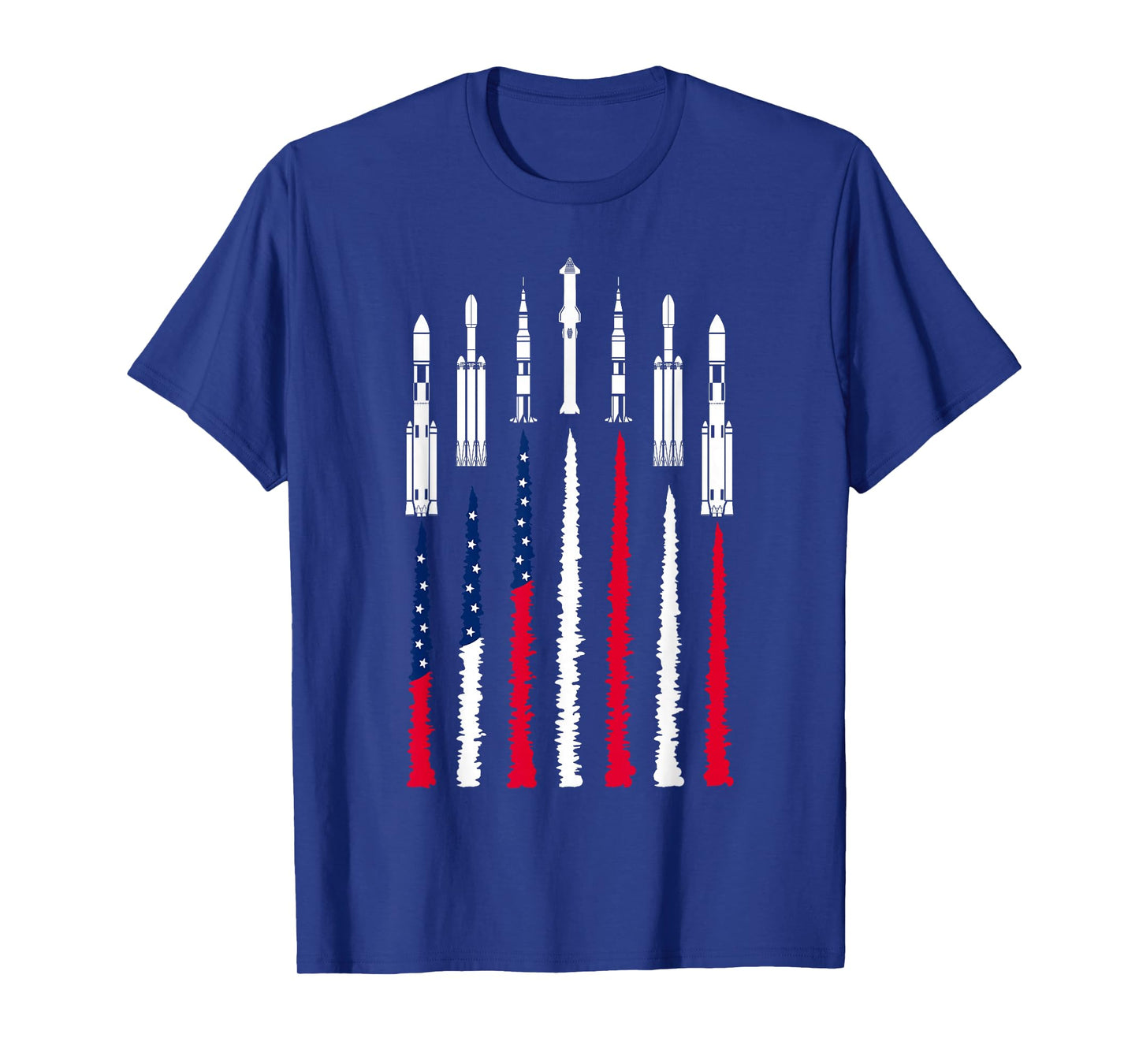 USA Space Rockets 4th of July Men Women Kids Funny Patriotic T-Shirt