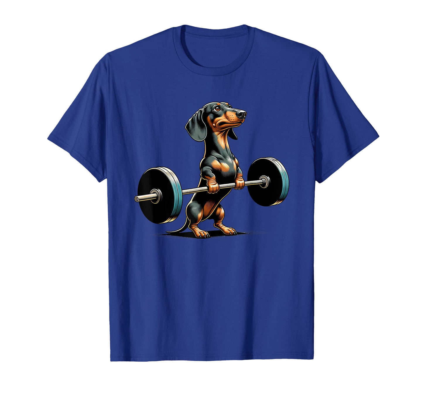 Dachshund Deadlift Weightlifing Fitness Workout Gym Lover T-Shirt