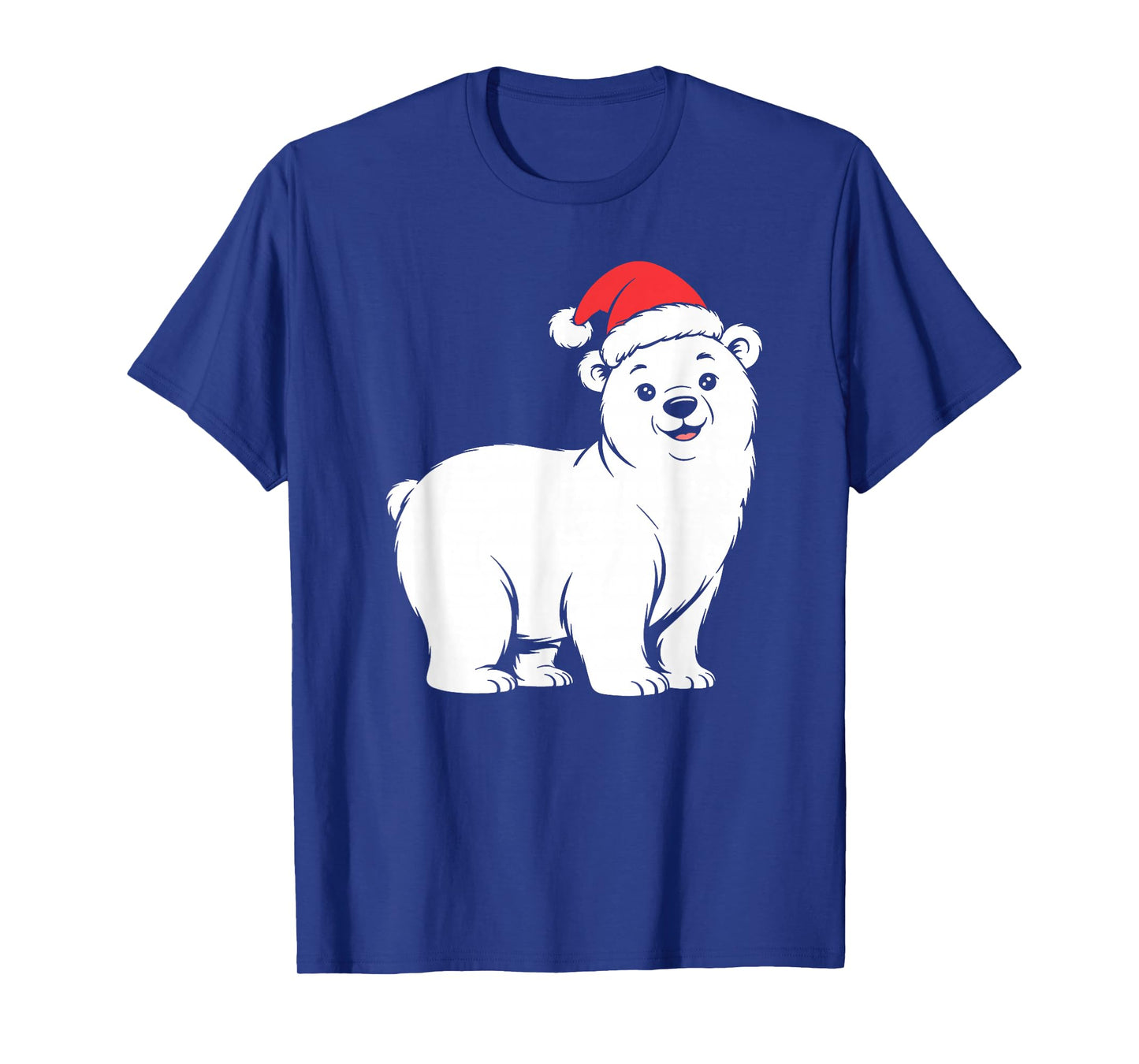 Christmas Polar Bear, Cute White Bear Wearing Santa hat T-Shirt