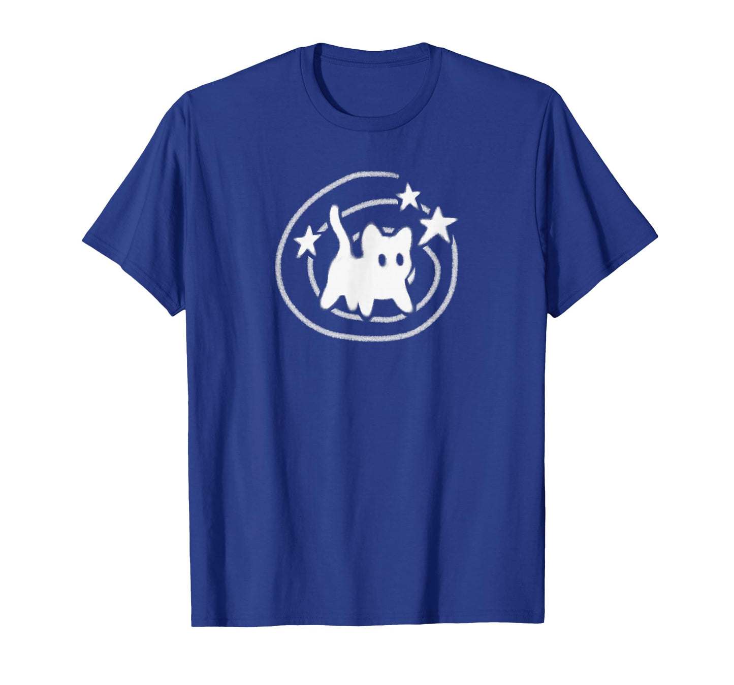 Y2K 90s Scary Tomcat Cat is Scared under Starry Tail T-Shirt