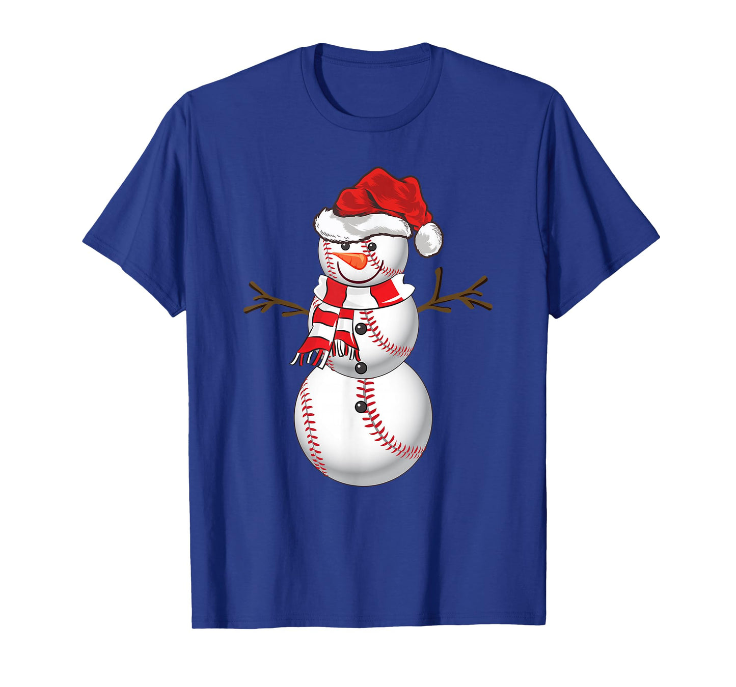 Baseball Snowman Xmas Pajamas Baseball Player Christmas T-Shirt