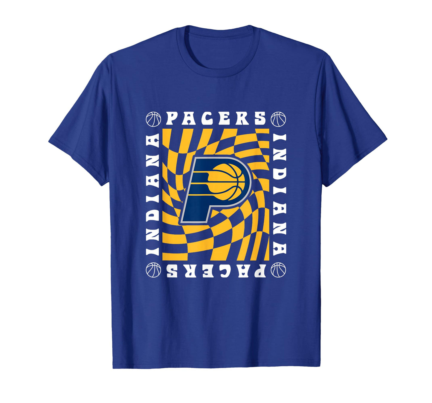 NBA Indiana Pacers Retro Checkerboard Wave T-Shirt