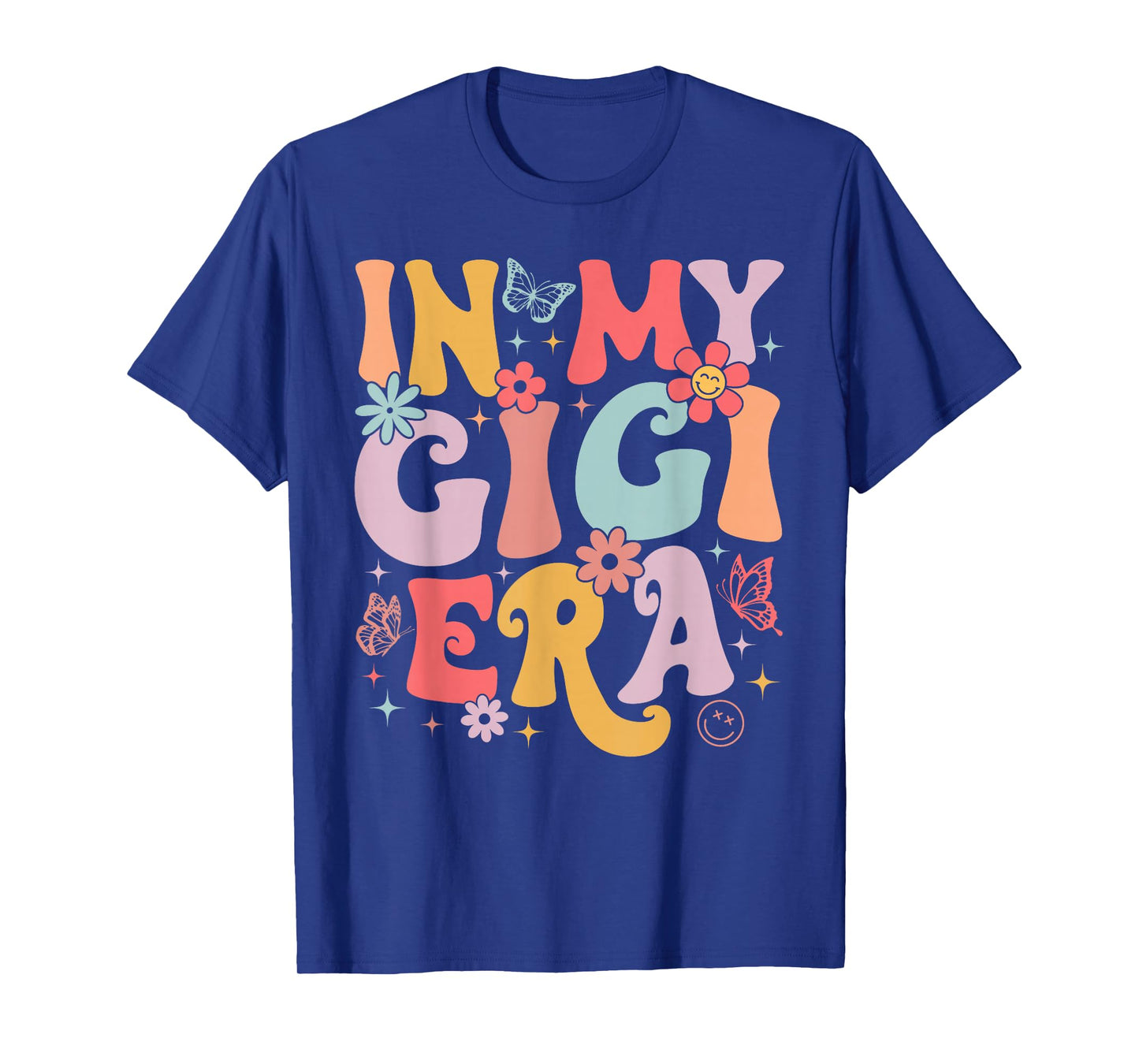 In My Gigi Era Groovy Retro Mothers Day Butterfly Women T-Shirt