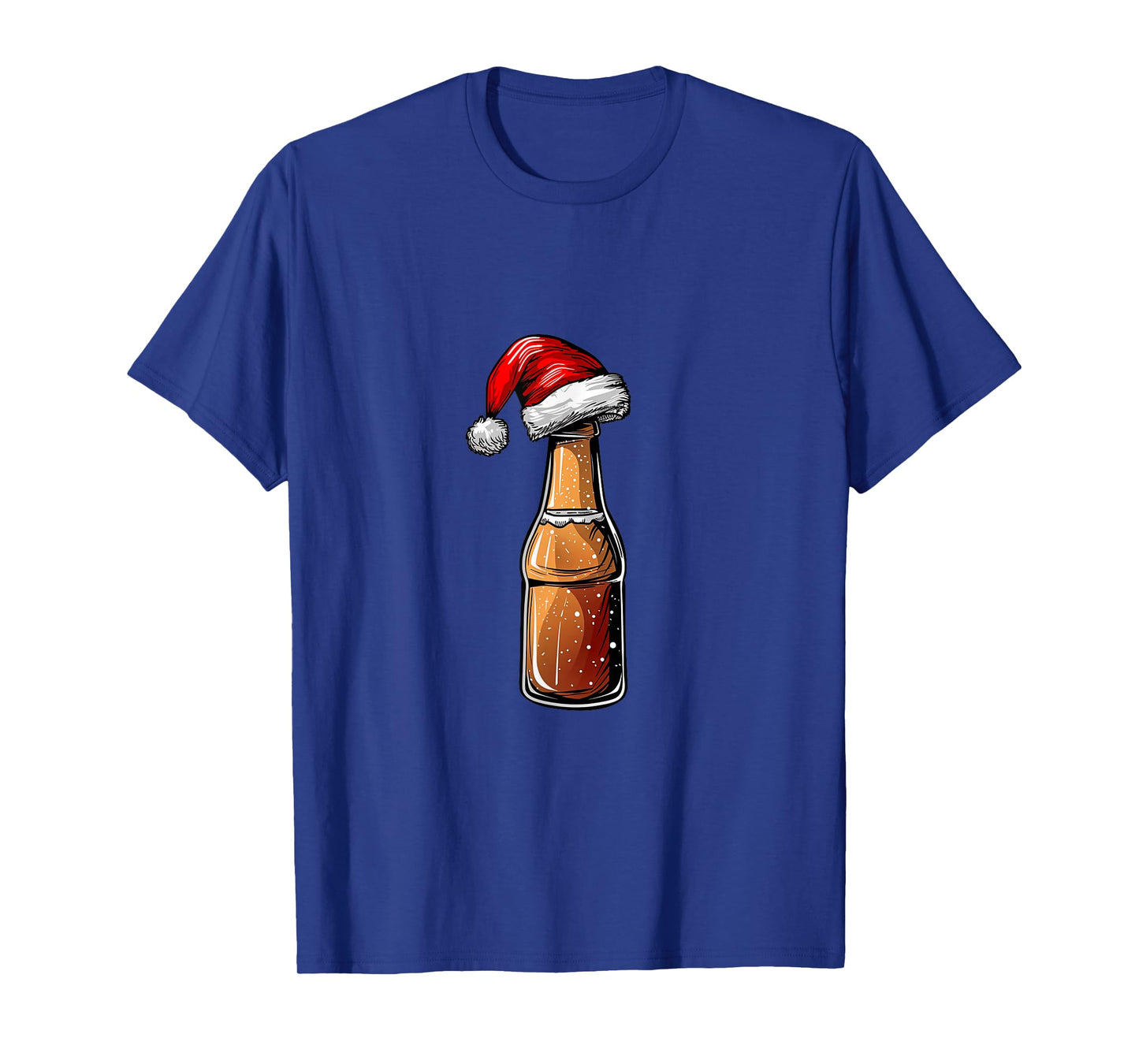 Santa Hat on Bottle for a Festive Christmas Look T-Shirt