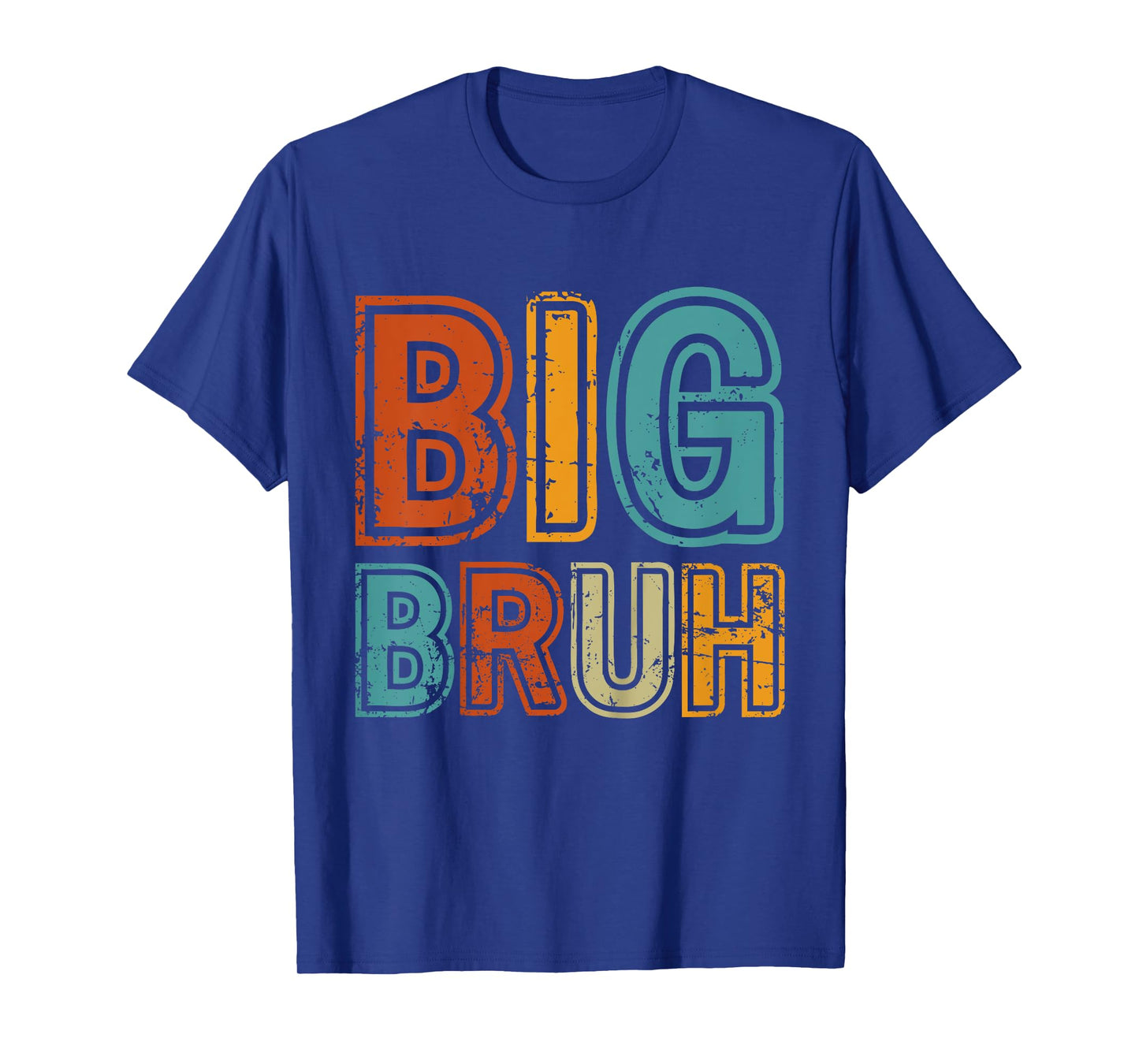 Kids Big Bruh Little Bruh Matching Older Brother Little Bro Retro T-Shirt