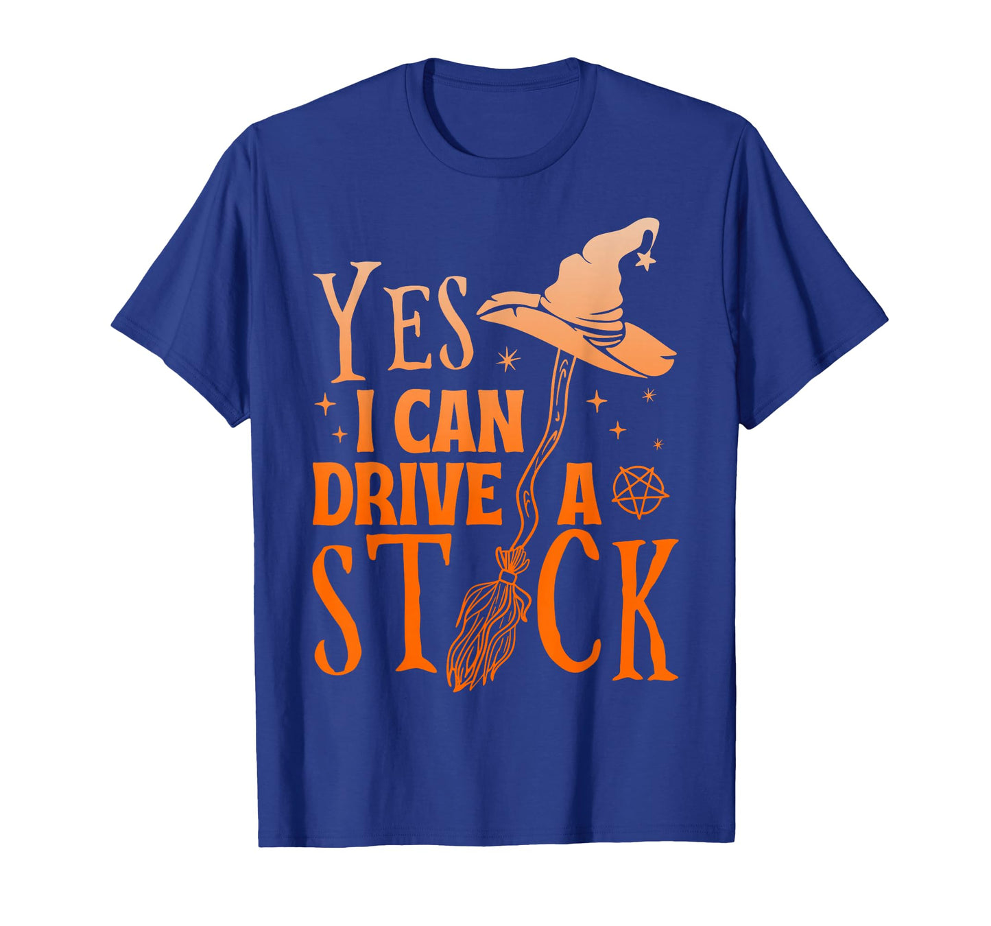 Yes I Can Drive A Stick Funny Halloween Spooky Witch Mom T-Shirt