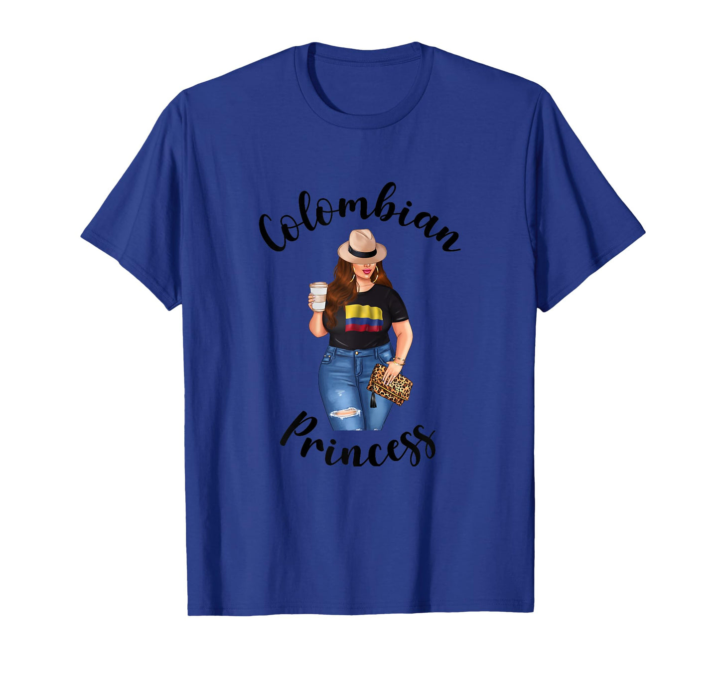Colombian Princess Woman Colombiana Flag of Colombia Coffee T-Shirt