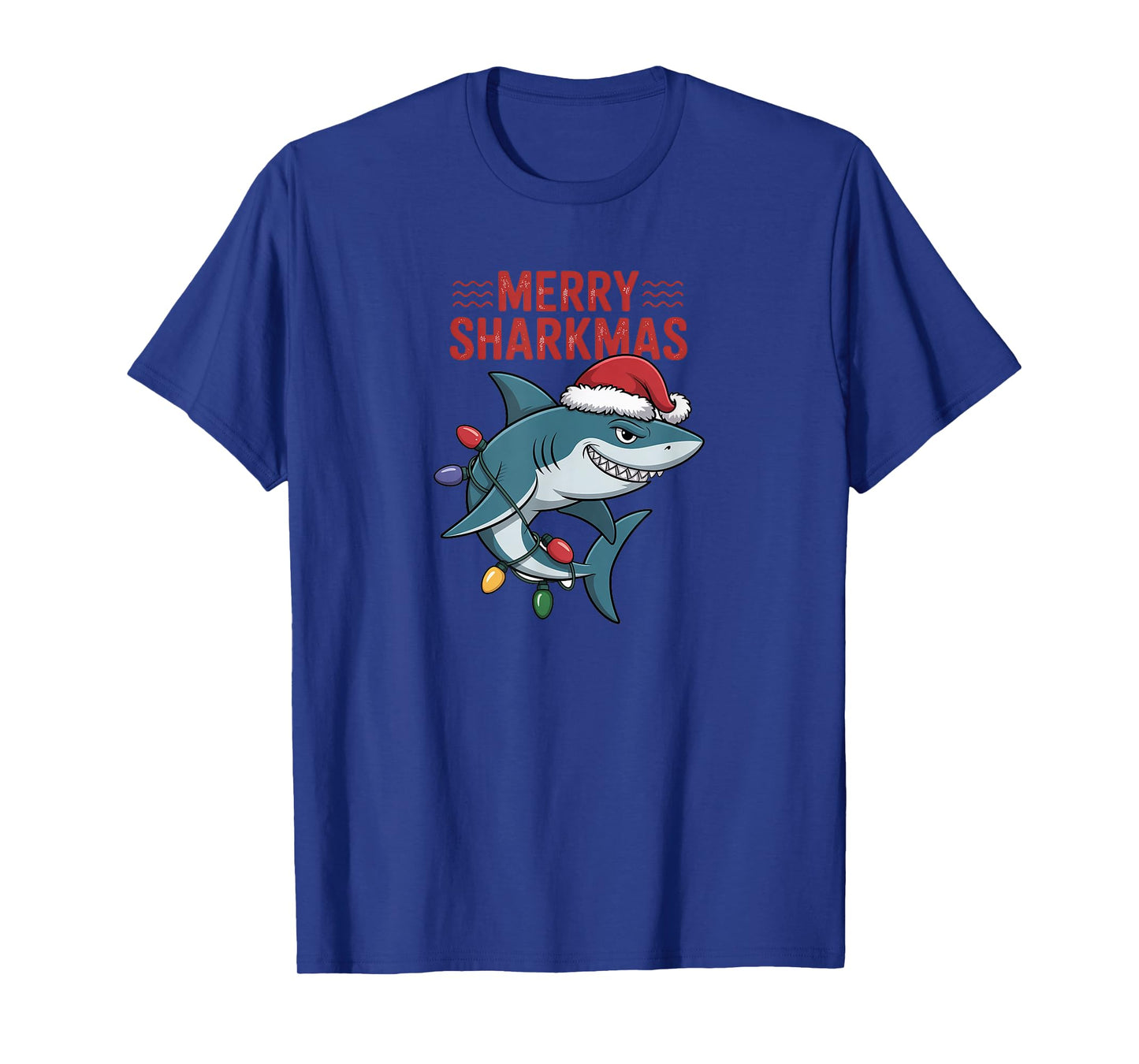 Merry Sharkmas Santa Hat Shark Christmas T-Shirt