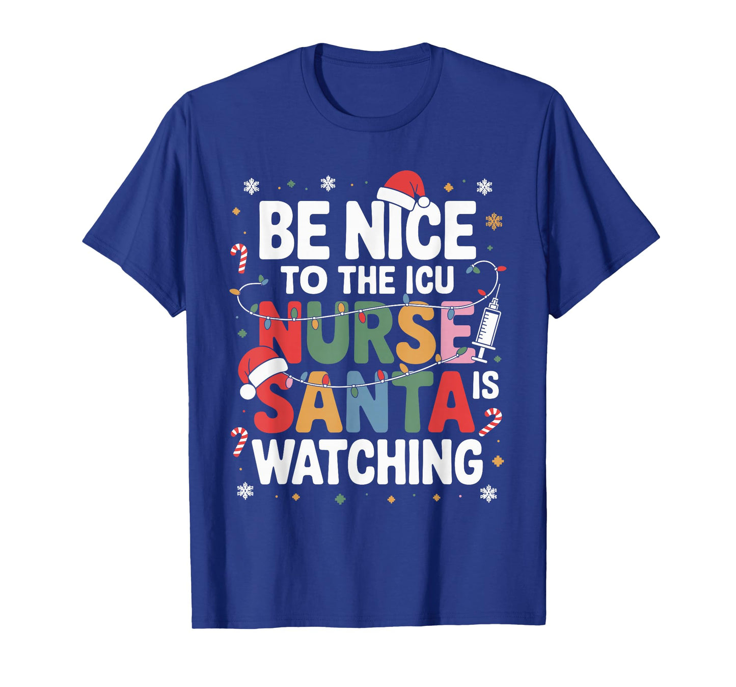 Funny ICU Nurse Christmas Critical Care Nurse Xmas T-Shirt