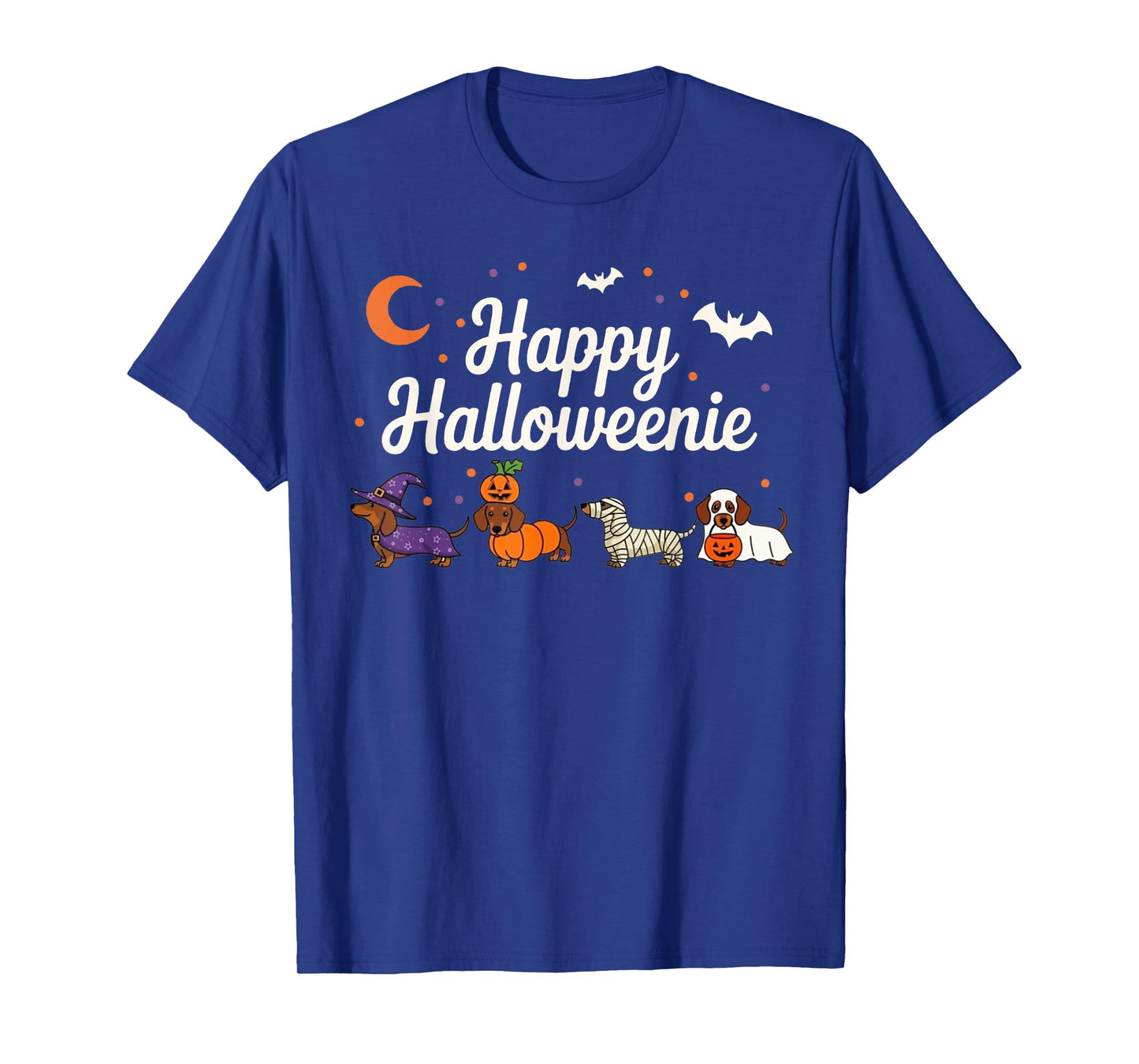 Weiner Dog Witch Happy Halloweenie Cute Halloween Dachshund T-Shirt