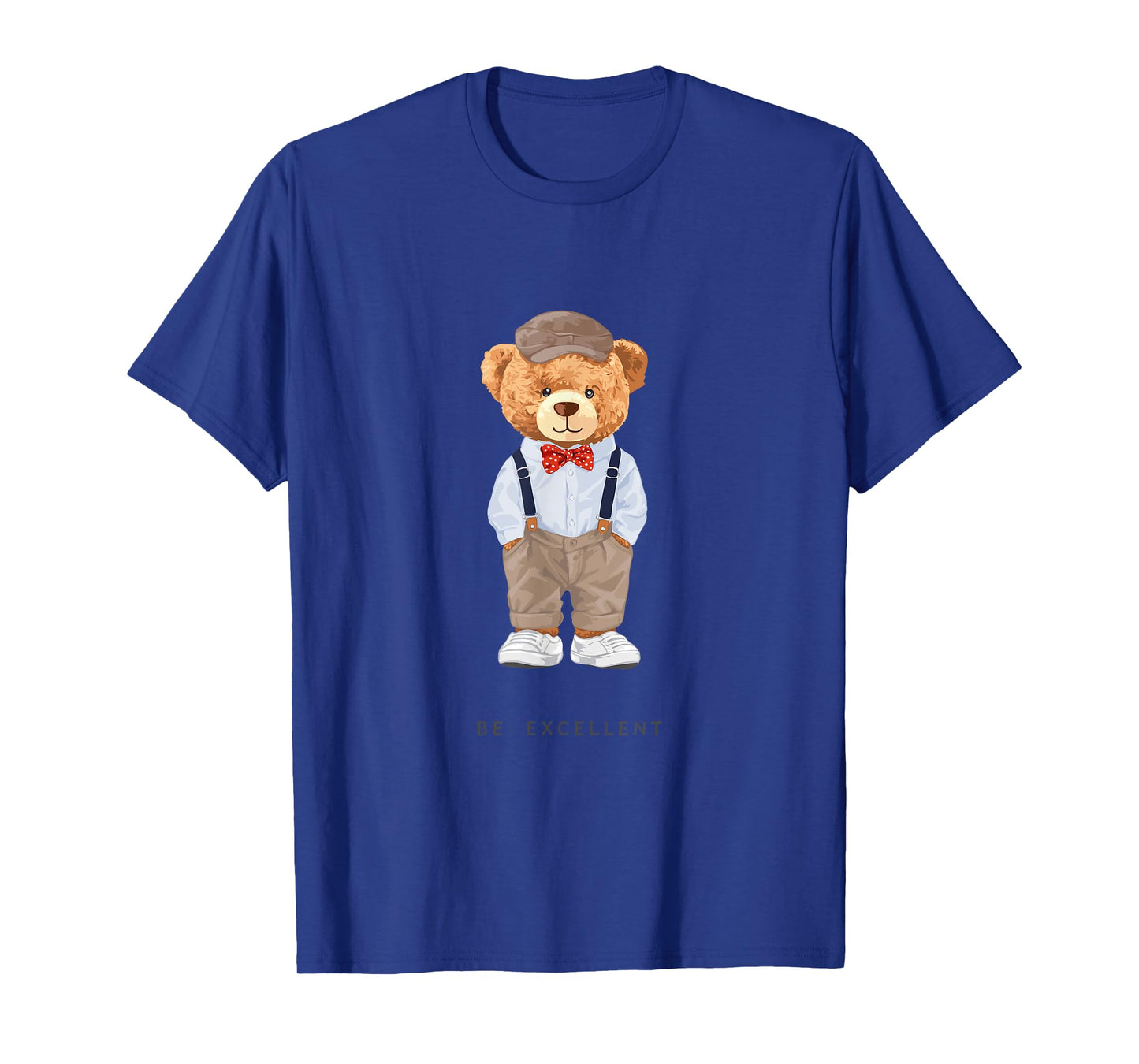 Bahaa's Tee Unisex-Adults, Kids Black Cartoon Teddy Bear T-Shirt