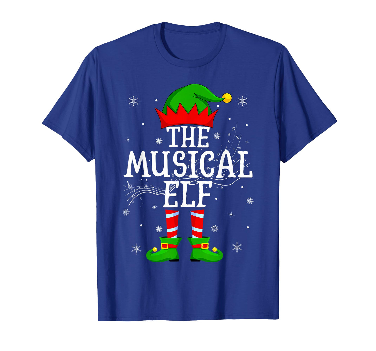 Musical Elf Christmas Pajamas Matching Family Elf Squad Xmas T-Shirt