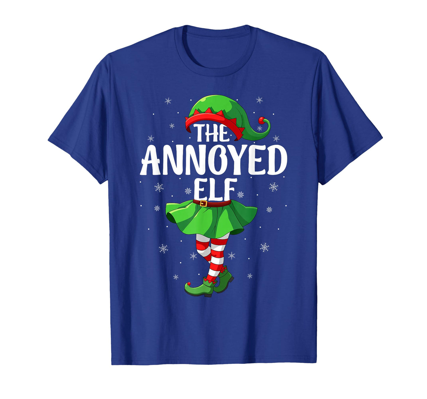 Annoyed Elf Christmas Girls Women Elf Squad Xmas Family T-Shirt