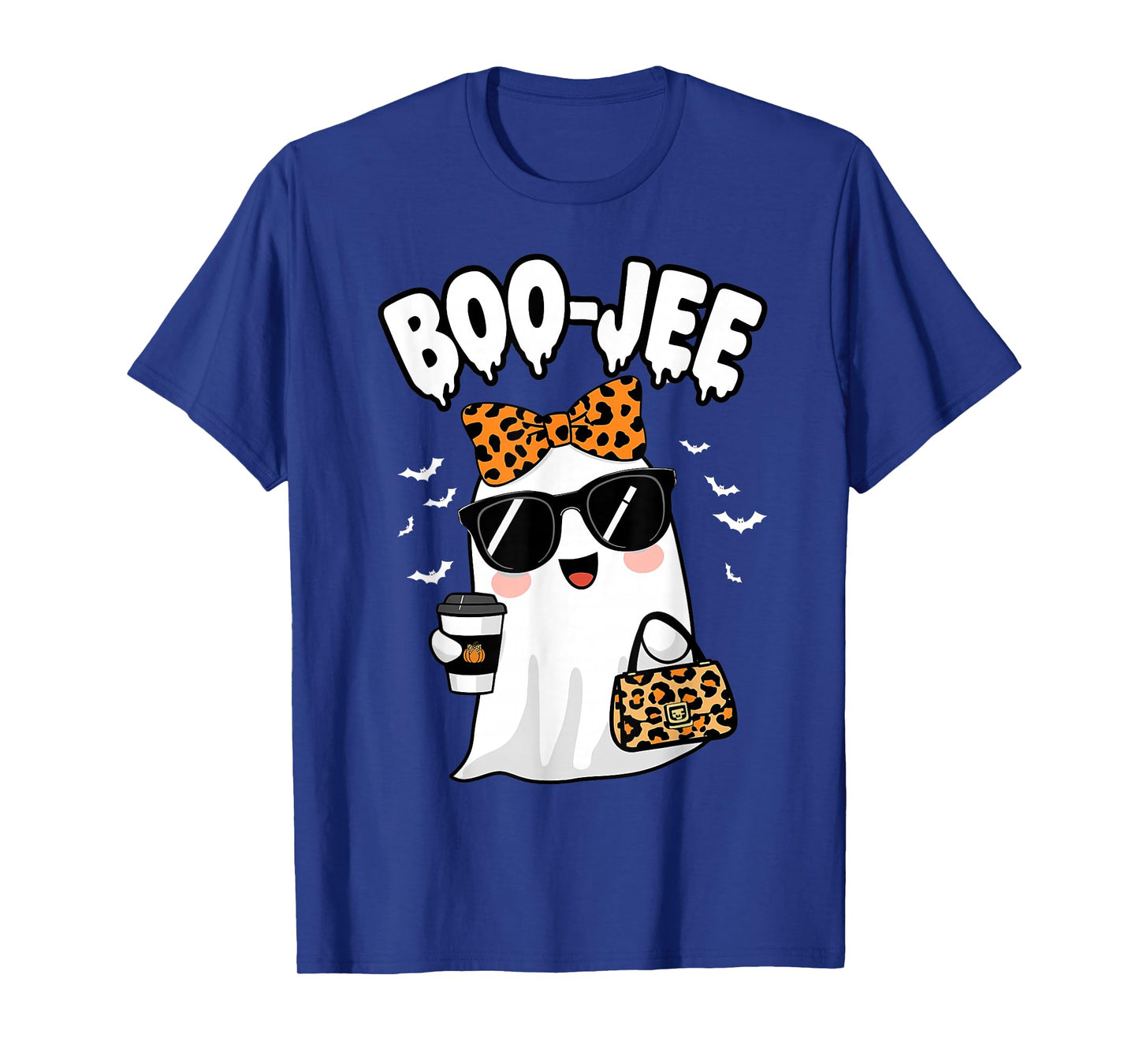 Boo JEE Boujee Pink Ghost Halloween October Vibes T-Shirt