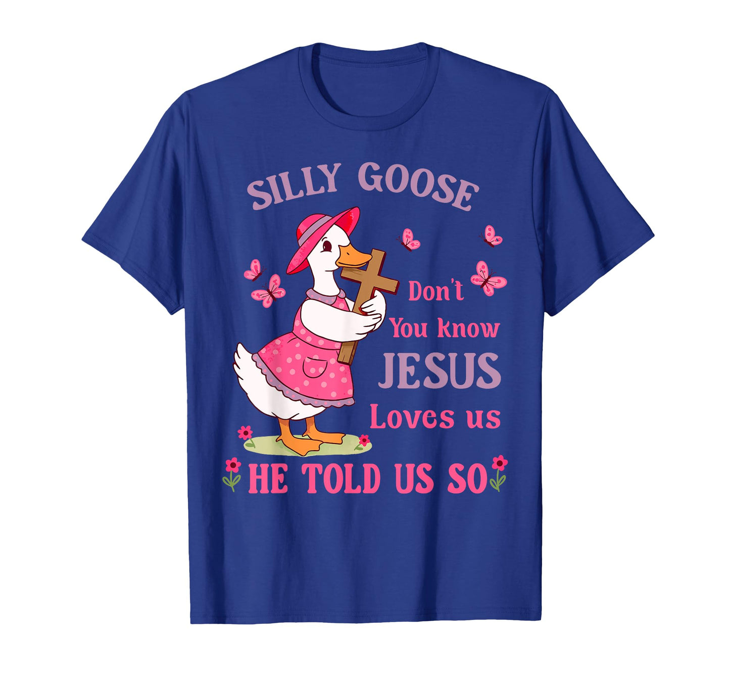 Christian Kids Silly Goose Jesus Loves You T-Shirt