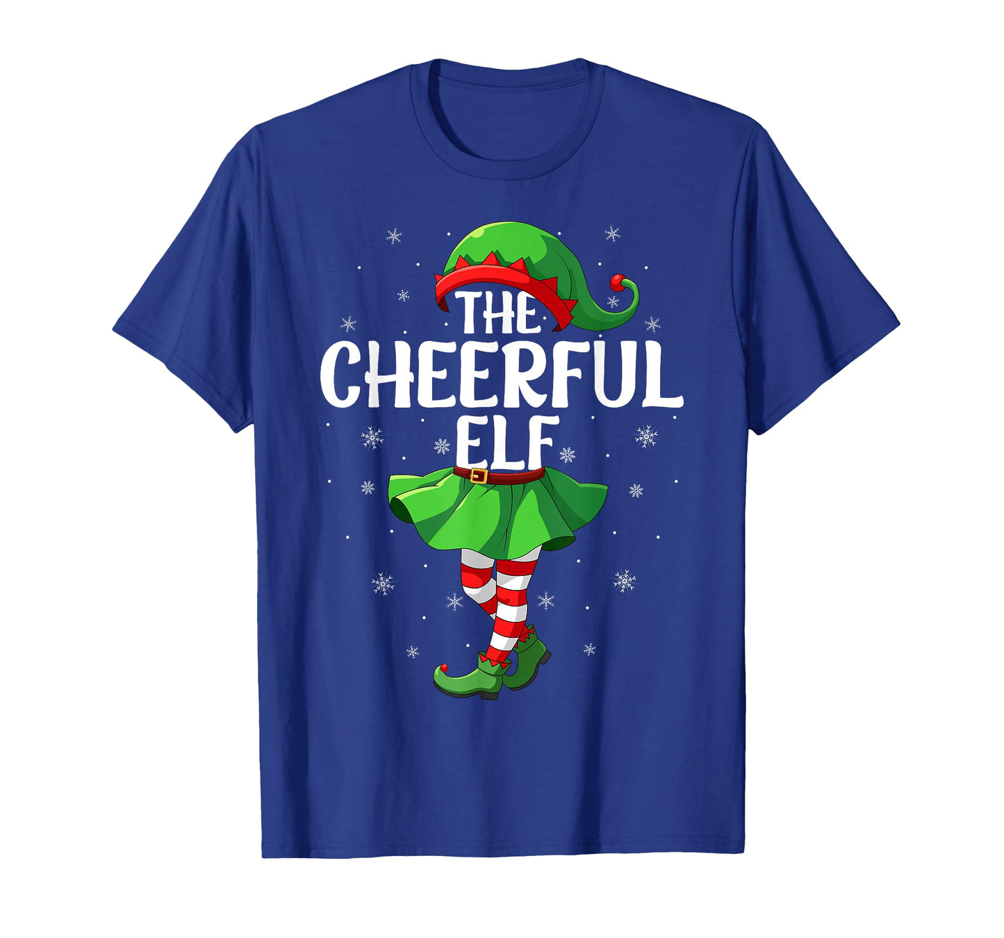 Cheerful Elf Christmas Girls Women Elf Squad Xmas Family T-Shirt