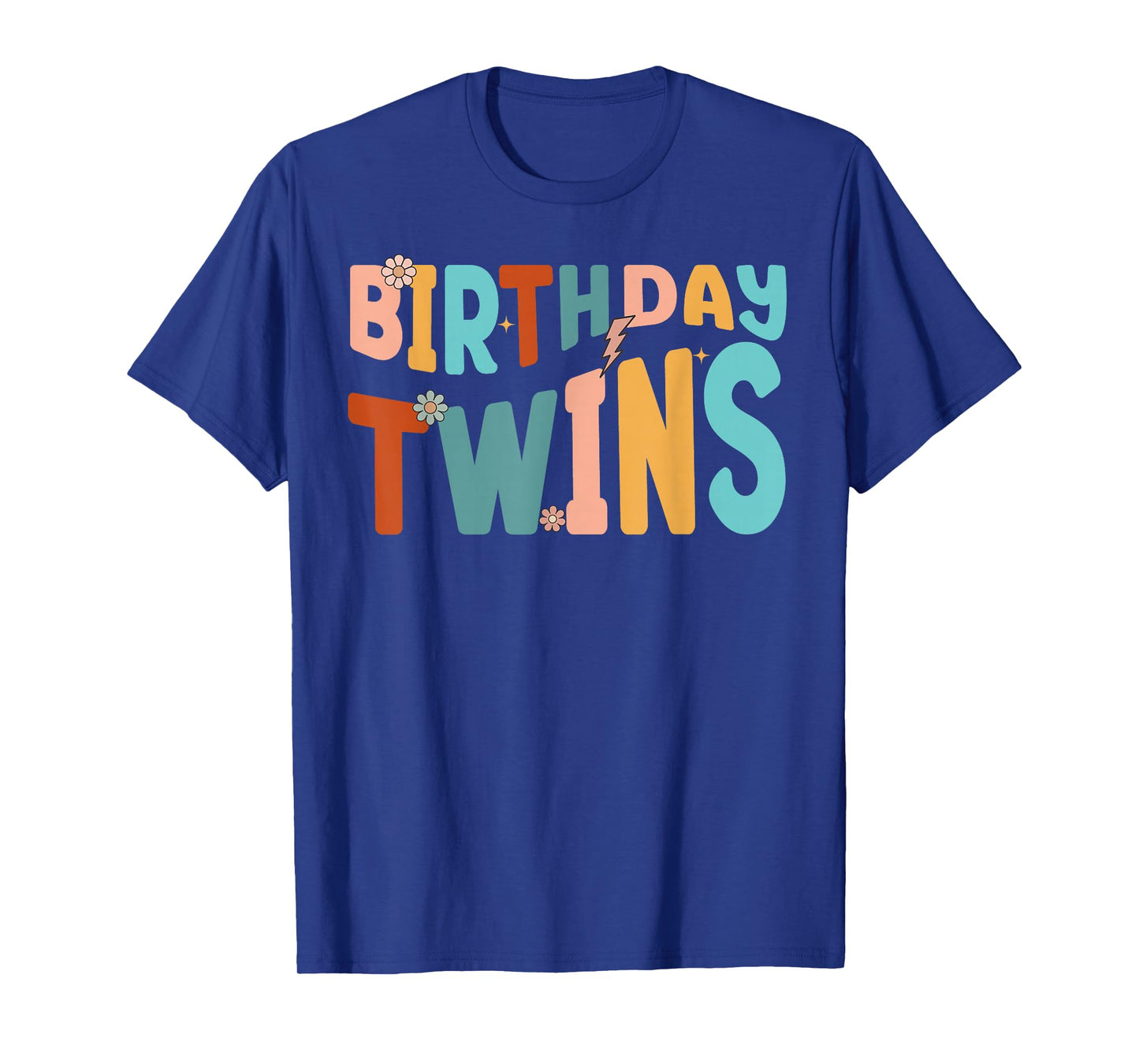 It's Our Birthday Twins Matching Girl's Women's Groovy Retro T-Shirt