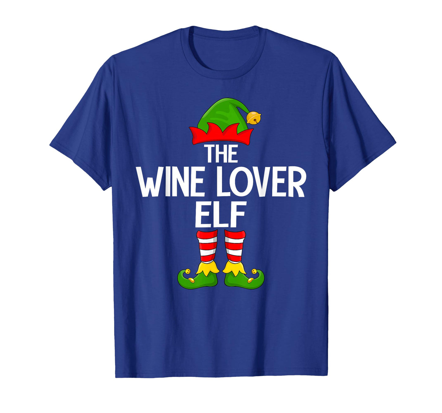 Wine Lover Elf Xmas Matching Family Elf Squad Christmas T-Shirt
