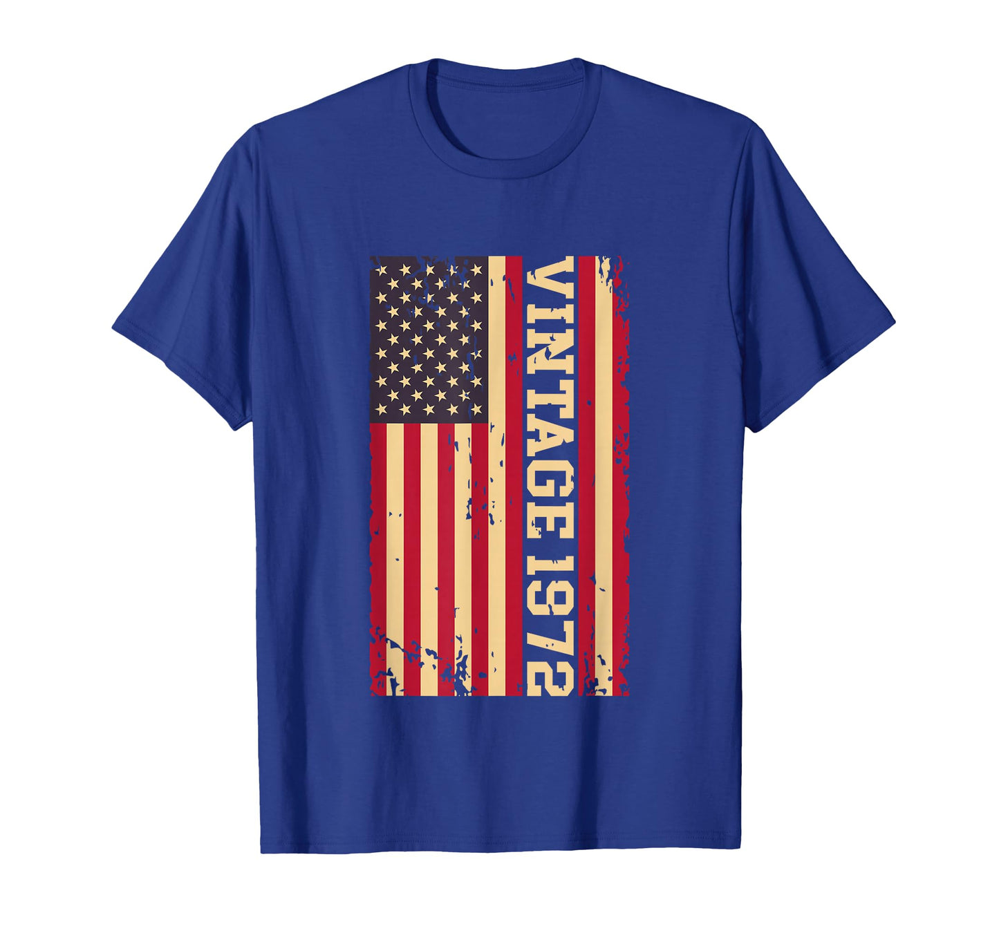 1972 Vintage 53rd Birthday 53 Years Old American USA Flag T-Shirt