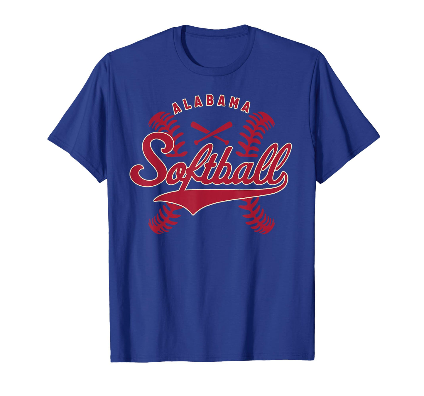 Alabama Softball Vintage Mens Kids Team Retro Softball Fan T-Shirt