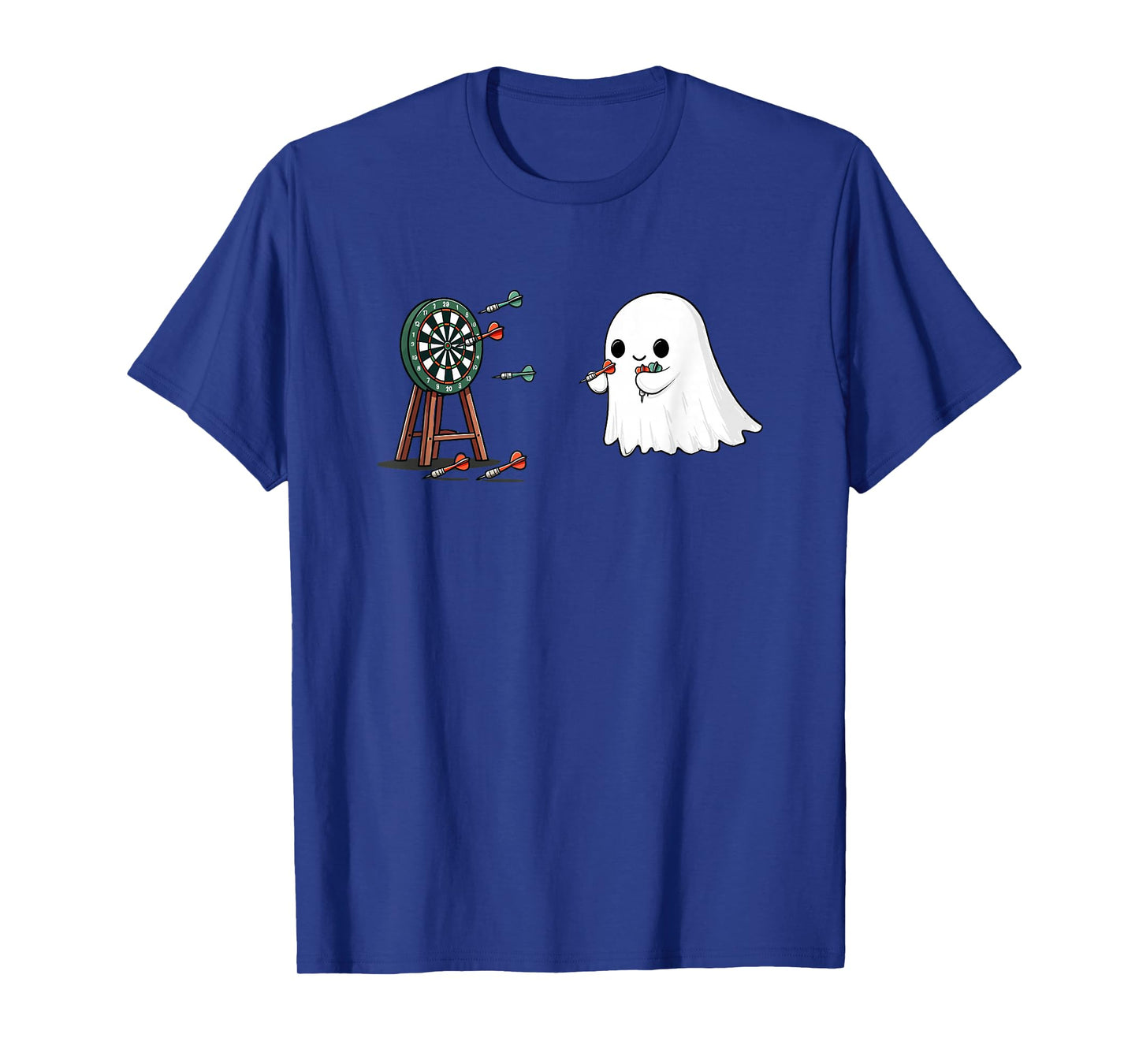 Funny Ghost Dart Player Halloween Bullseye Game Humor T-Shirt