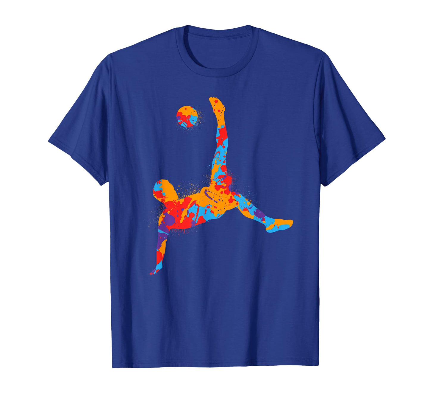 Colorful Soccer Player Sports Kids Boys Men Soccer T-Shirt