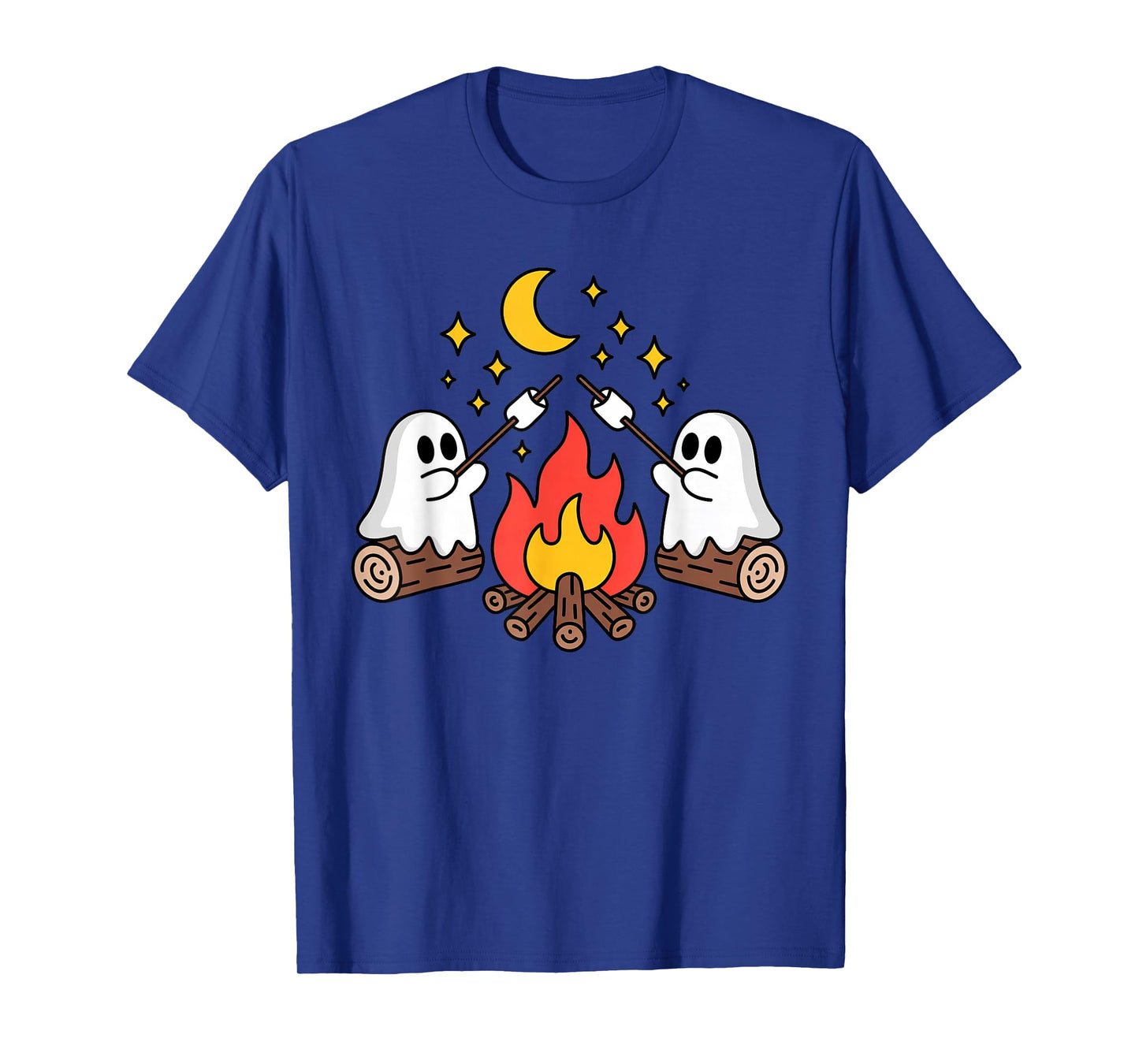 Toddler Kids Ghost Camping Campfire Spooky Halloween Costume T-Shirt