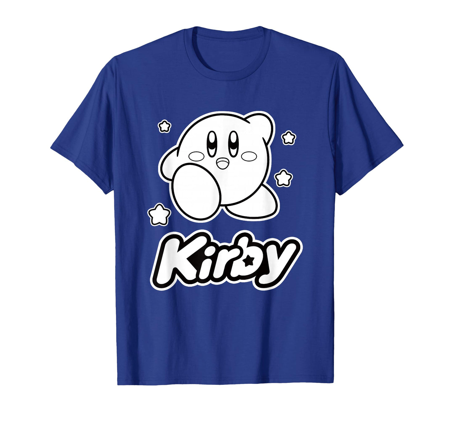 Kirby Stars Black & White Big Character Portrait T-Shirt