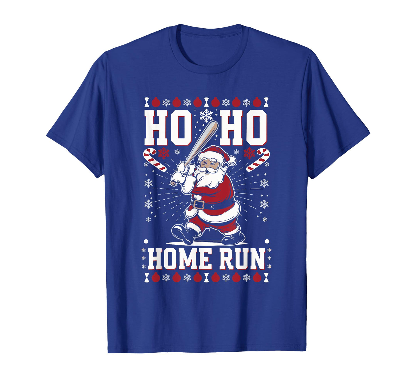 Christmas Santa Baseball Home Run Ho Ho Home Run T-Shirt, Unisex-Adults, Unisex-Kids, Black, Small, Short Sleeve, T-Shirt