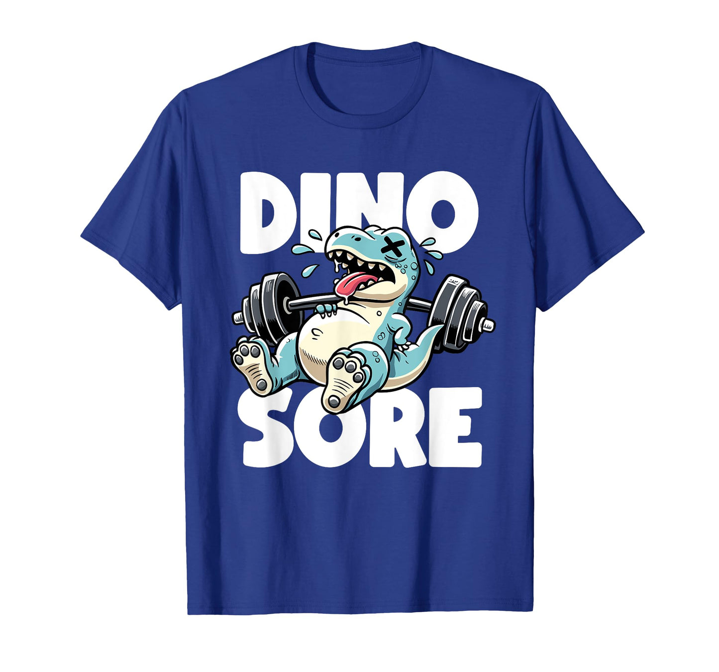 Funny Gym Workout Dinosaur Weight Lifting Gym Dino Sore T-Shirt