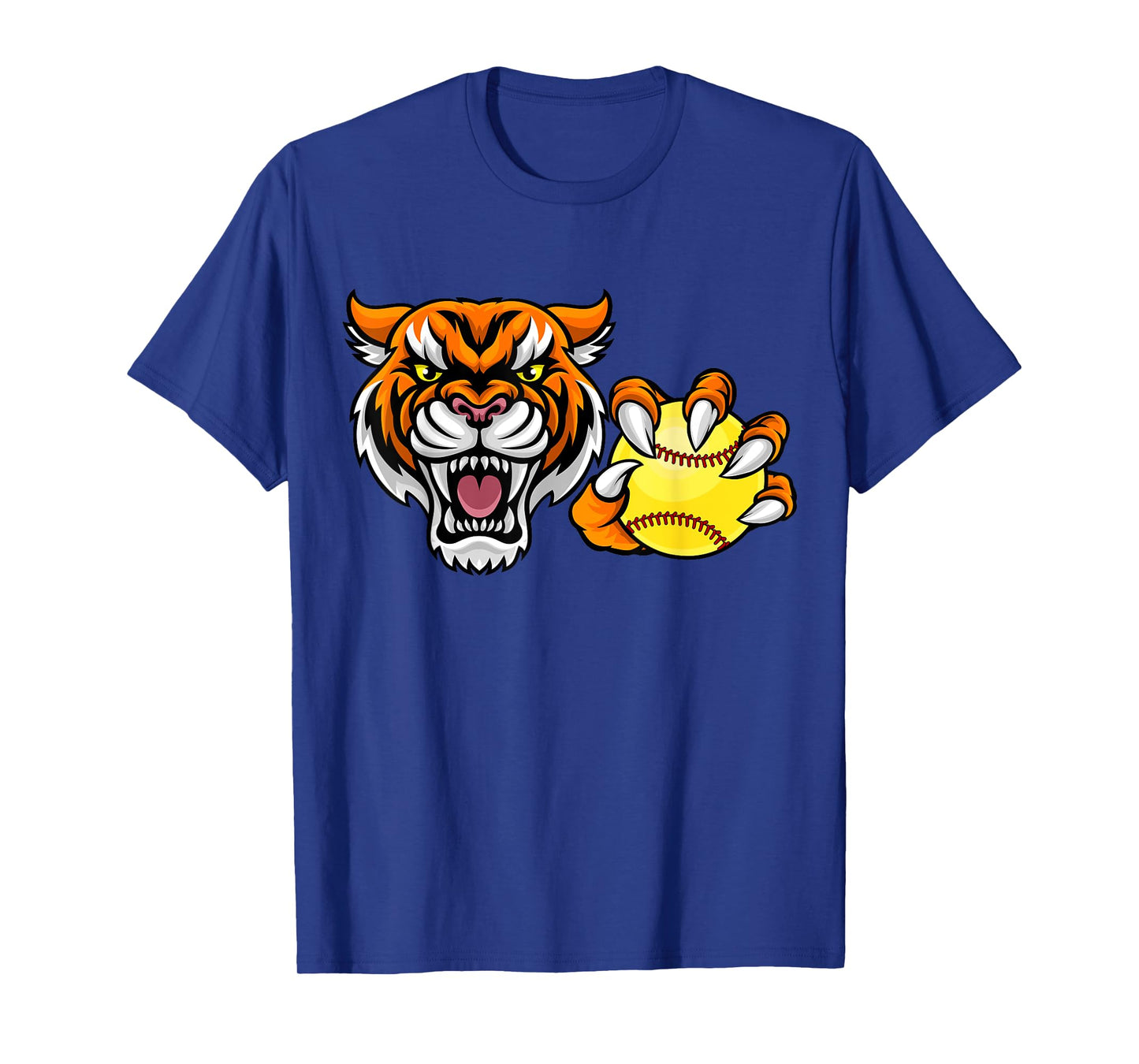 Tiger softball ball cartoon character design T-Shirt