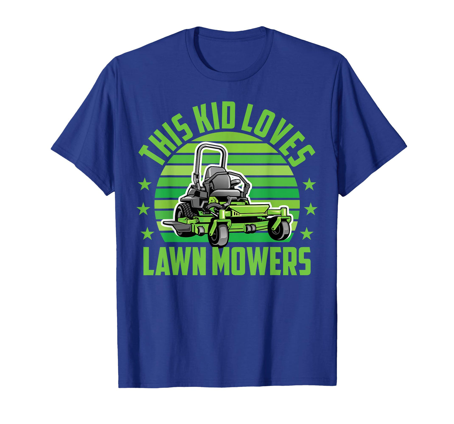 Funny Lawn Mowing Kid Loves Lawn Mower Gardening Boy Toddler T-Shirt