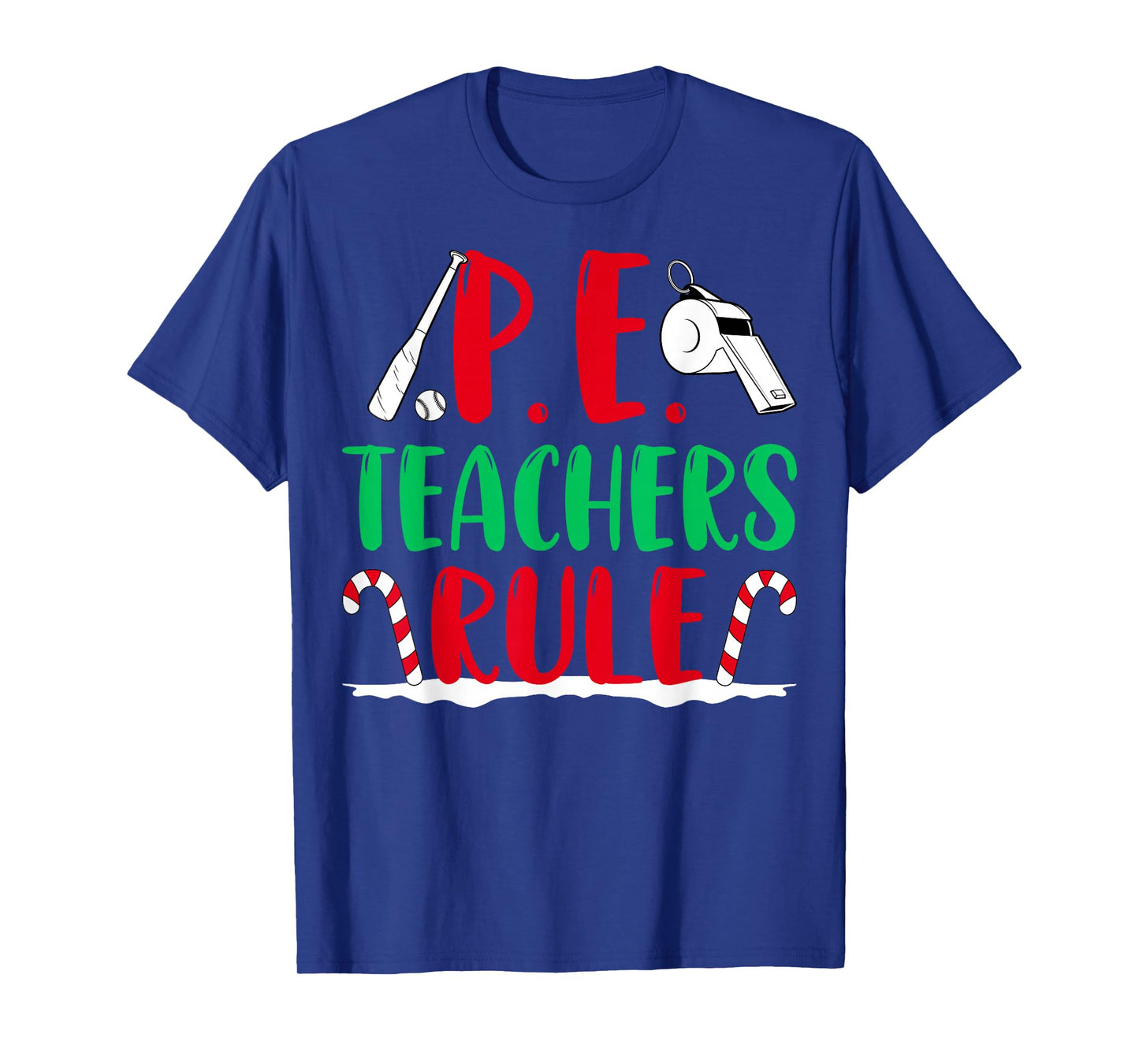 PE Teacher Rule Gym Physical Education Christmas T-Shirt