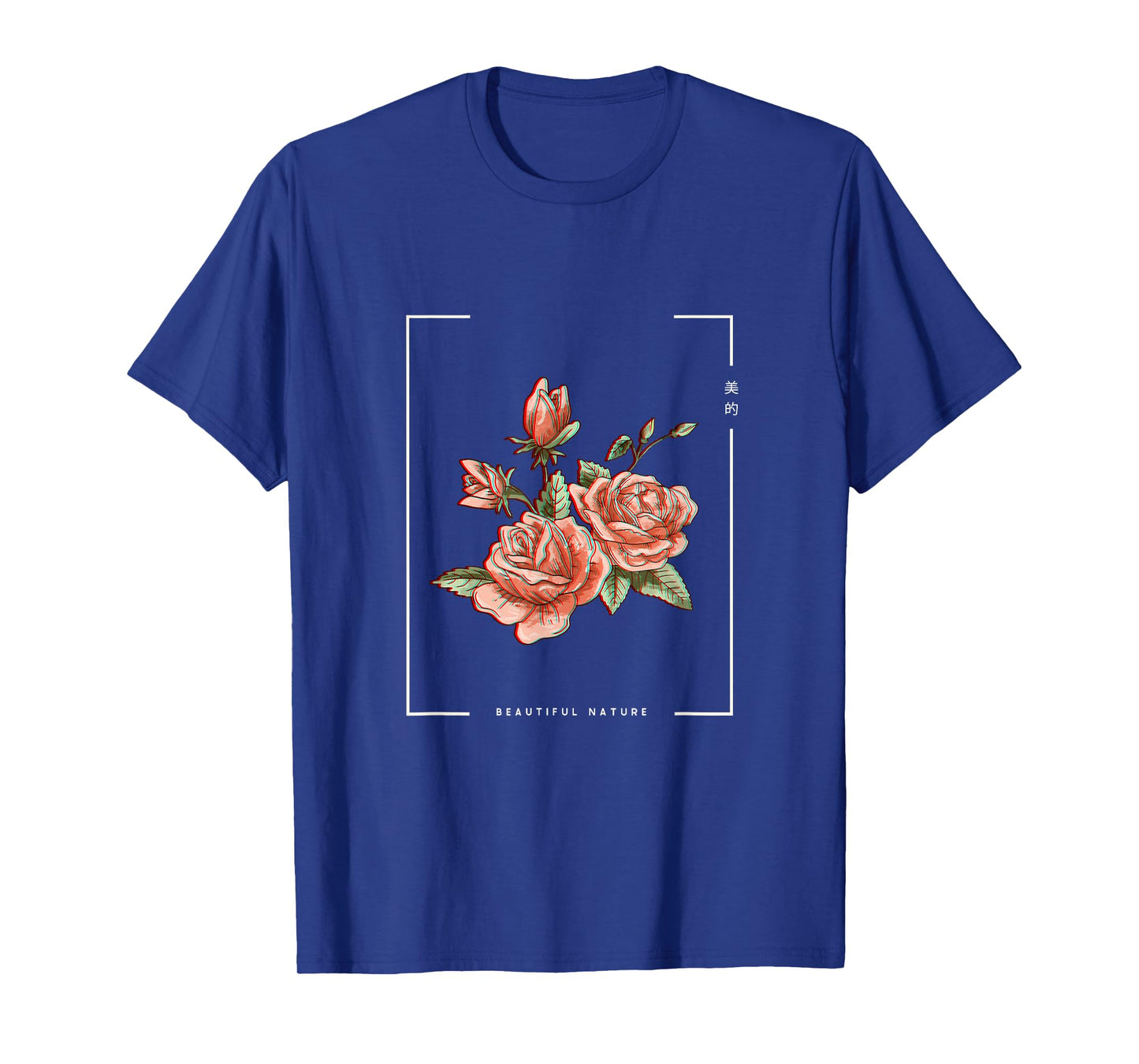 Japanese Aesthetic Vaporwave Nature Flower Glitch Anime T-Shirt