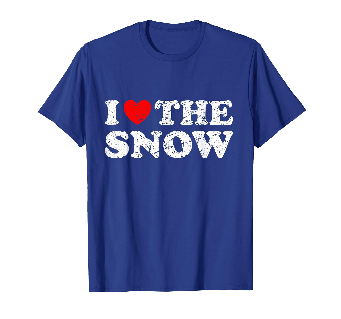 Distressed I Heart The Snow I Love The Snow T-Shirt