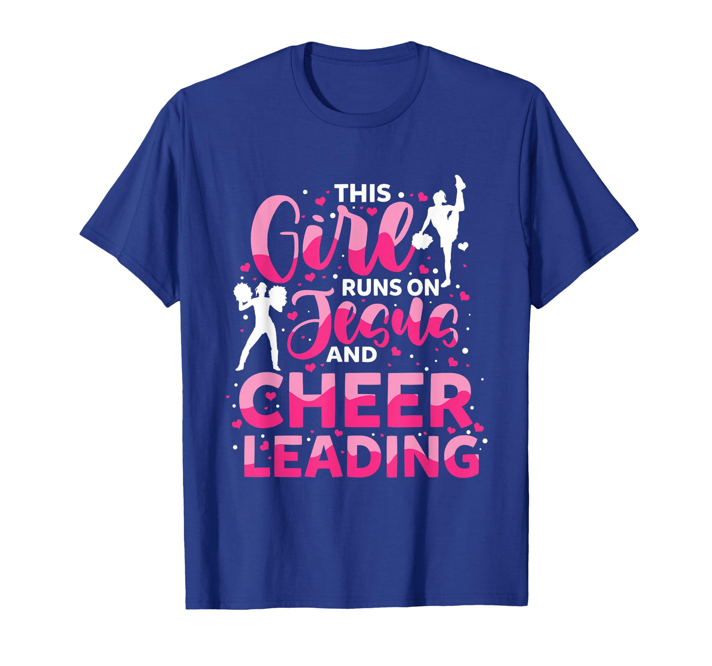 this girl runs on jesus and cheerleading T-Shirt