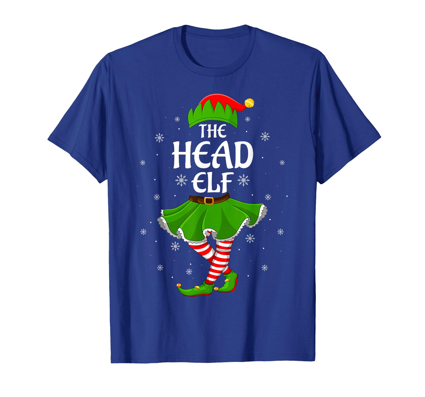 Head Elf Christmas Family Girls Women Elf Squad Xmas T-Shirt