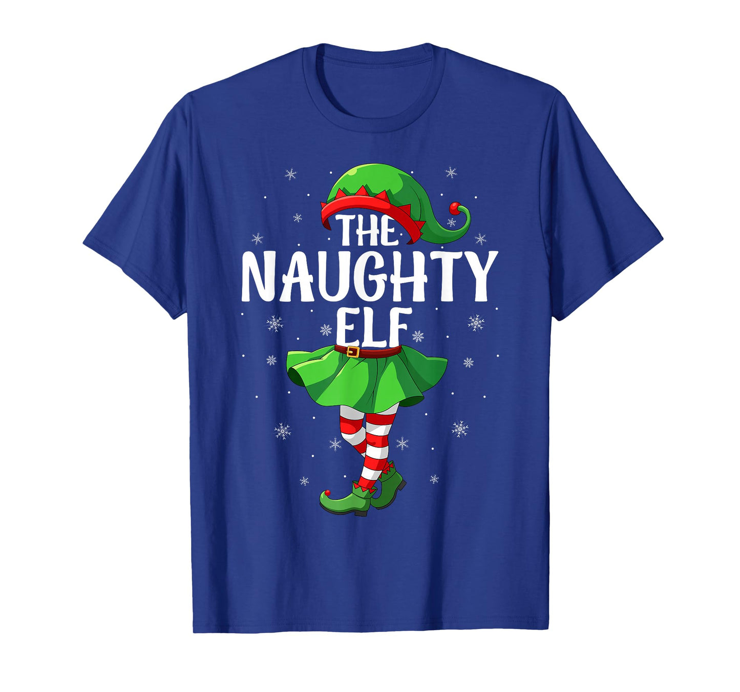 Naughty Elf Christmas Girls Women Elf Squad Xmas Family T-Shirt