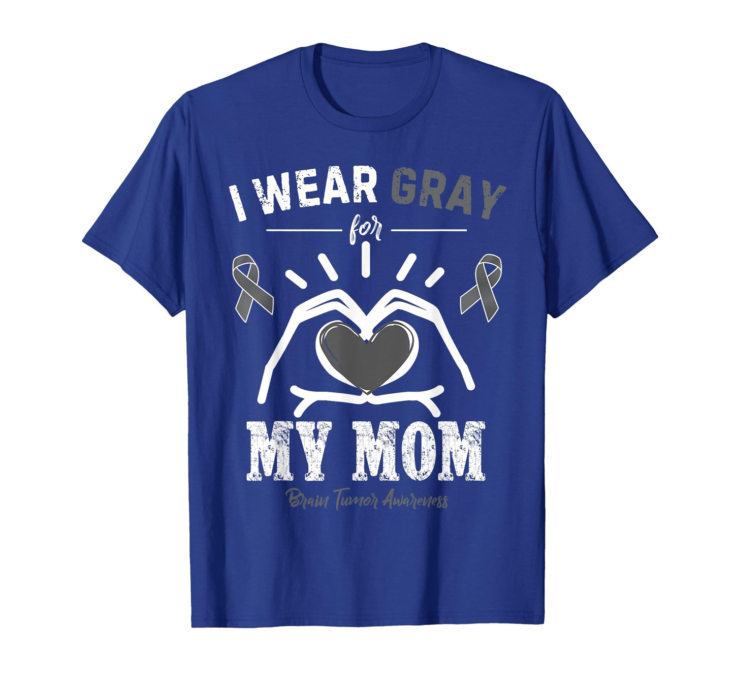 I Wear Gray for my Mom Vintage Brain Tumor Awareness T-Shirt
