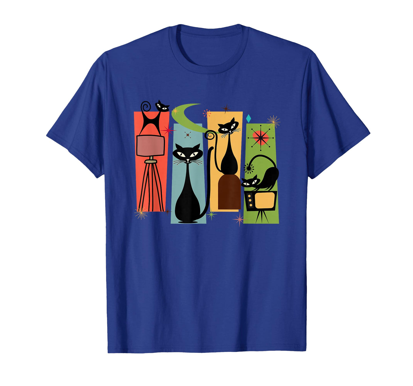 Mid Century Cat Retro Atomic Age Space Modern Midcentury 50s T-Shirt