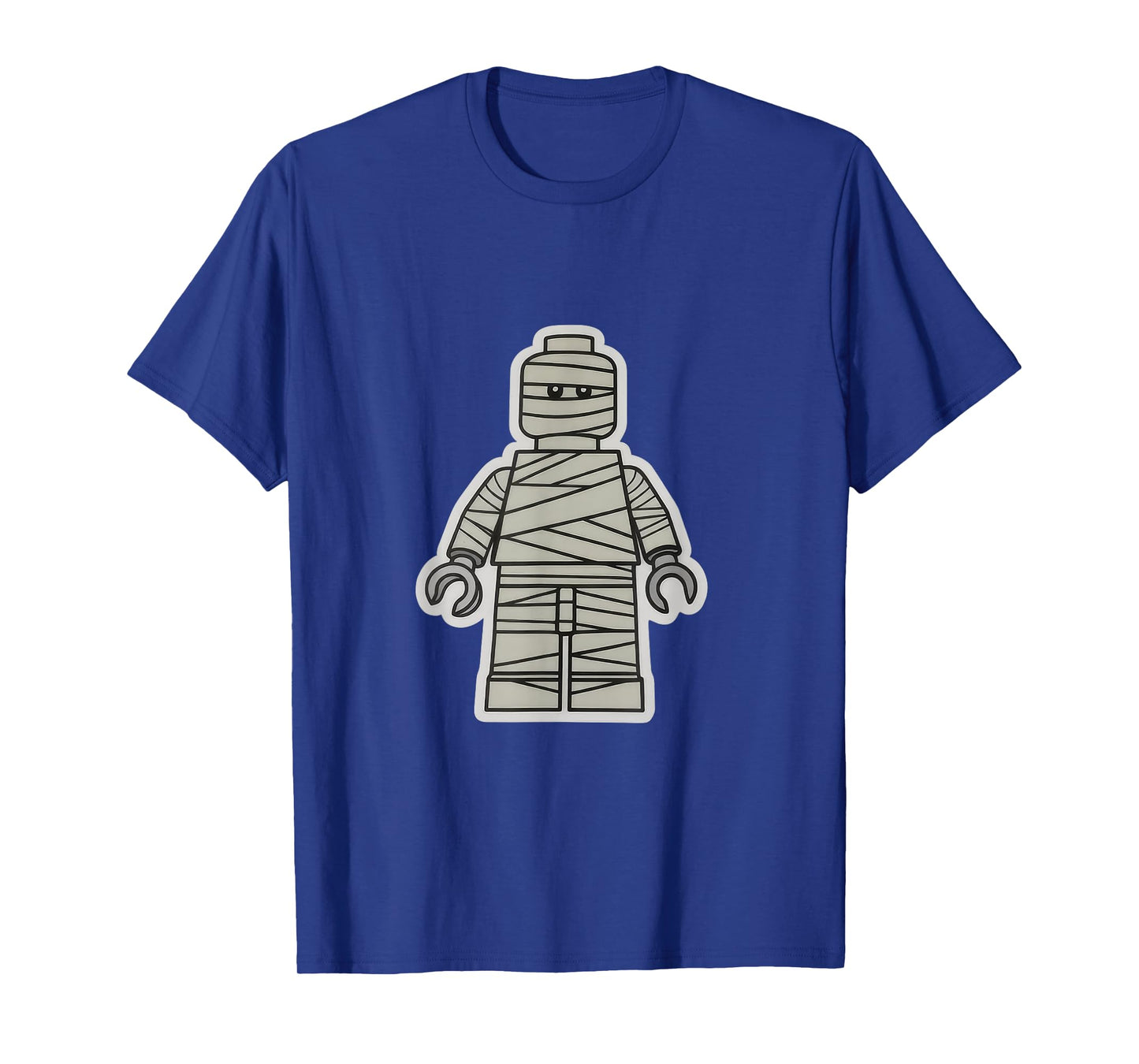 Halloween Building Brick Man - Mummy T-Shirt