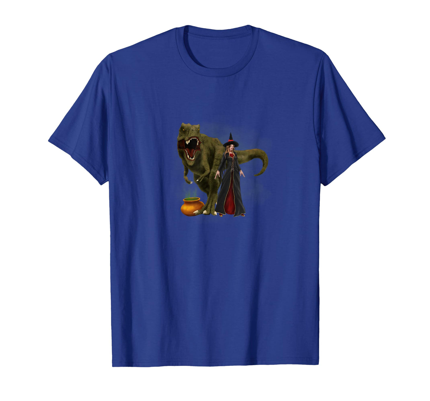 Scary Halloween Witch Dinosaur T-Shirt