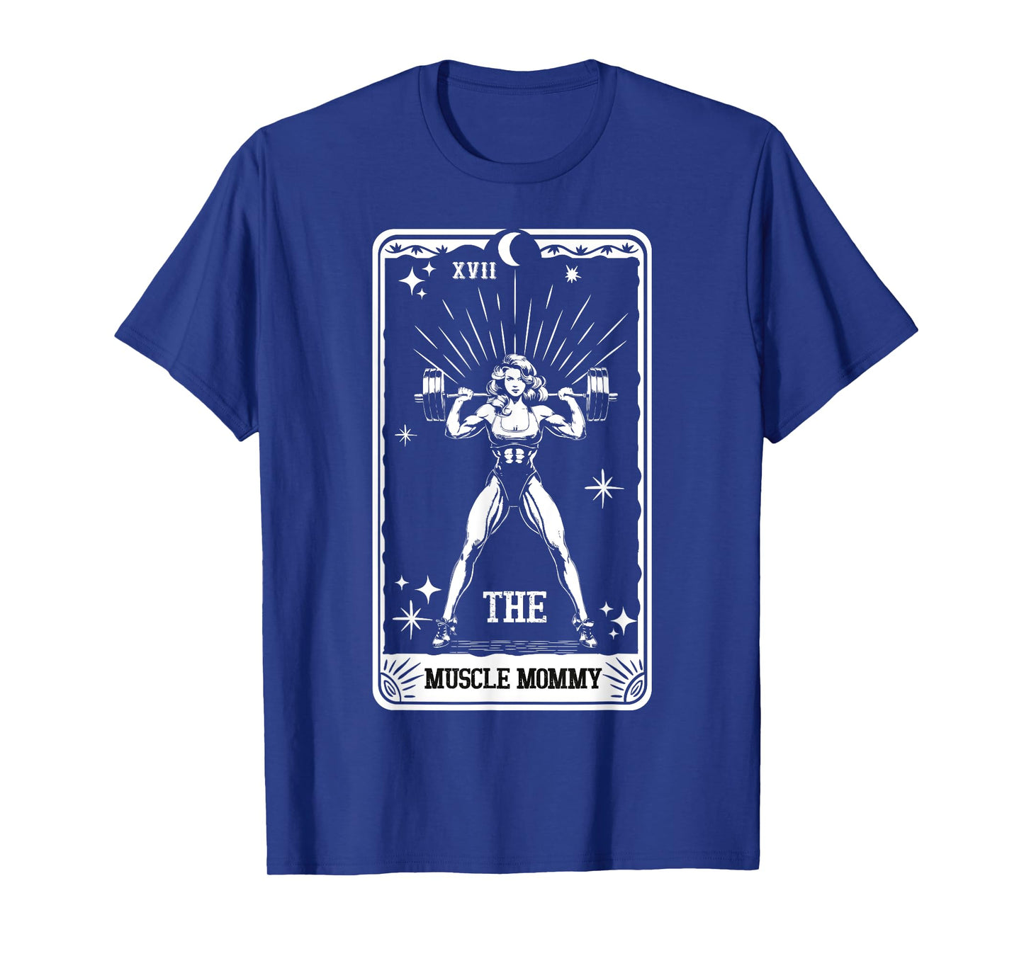 Retro The Muscle Mommy Tarot Card Gym Pump Cover Workout T-Shirt