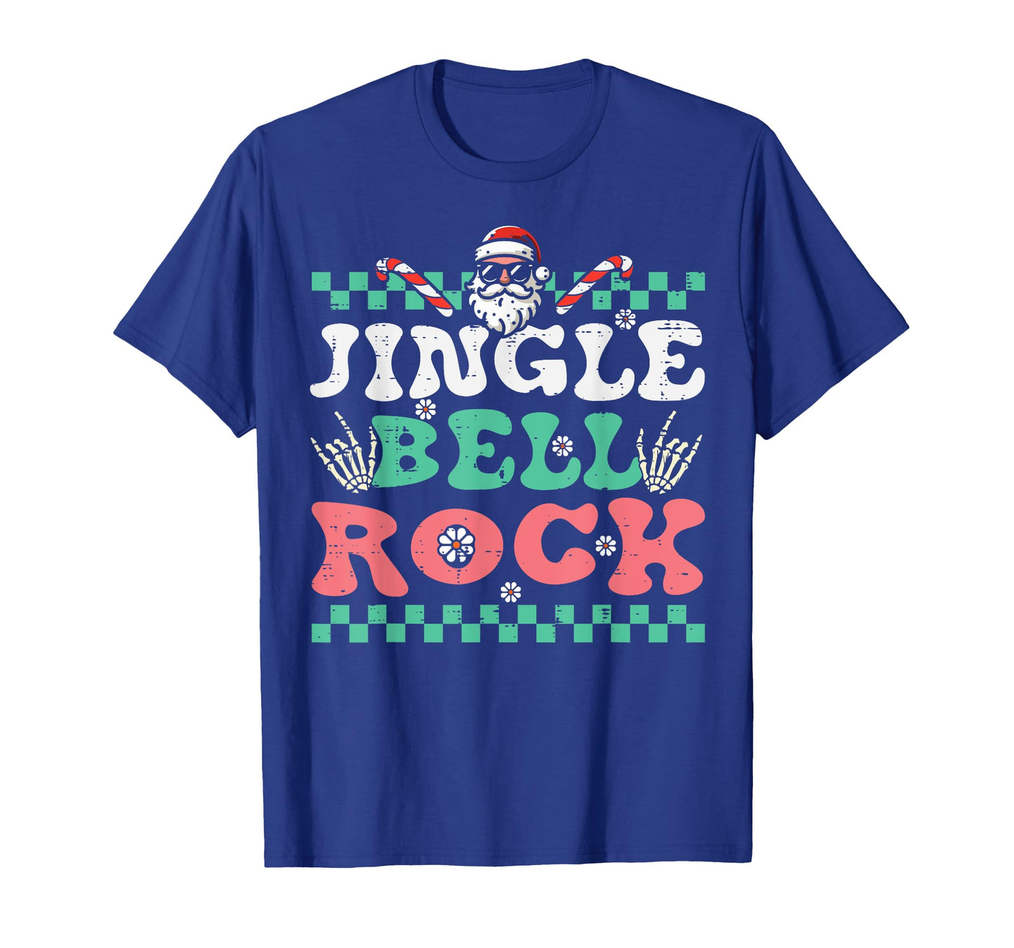 Christmas Jingle Bell Rock Retro Xmas Groovy Men Women Kids T-Shirt