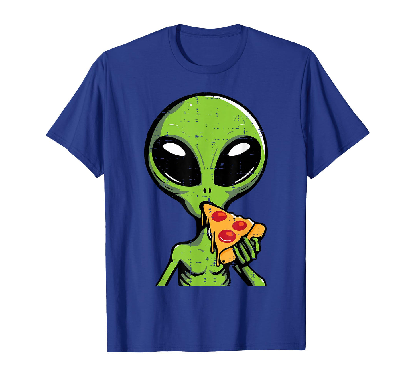 Alien Eating Pizza Funny Ufo Snack Food Men Boys Kids Women T-Shirt